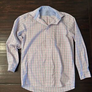 Chaps Men's Plaid Shirt - Blue and Red